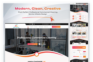 Commercial Cleaning Service UI Kit, an UI Kit Template by Trushit's Shop