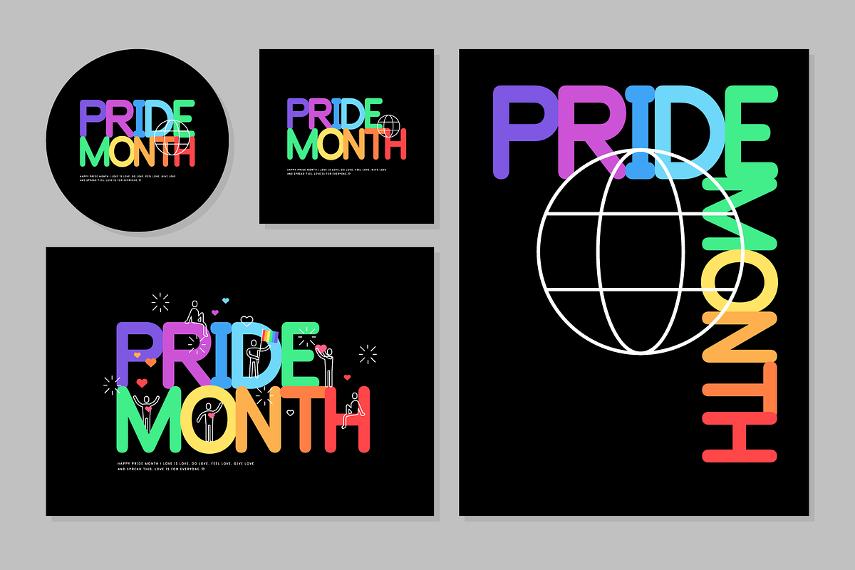 Pride month. Event templates., a Branding & Logo Template by V2.GRAPHICS (Photo 4 of 8)