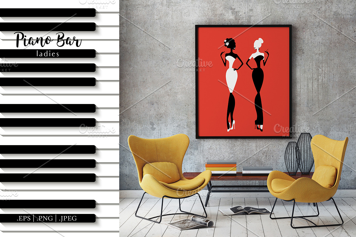 Piano Bar Ladies, an Illustration by NKTN graphics (Photo 1 of 4)