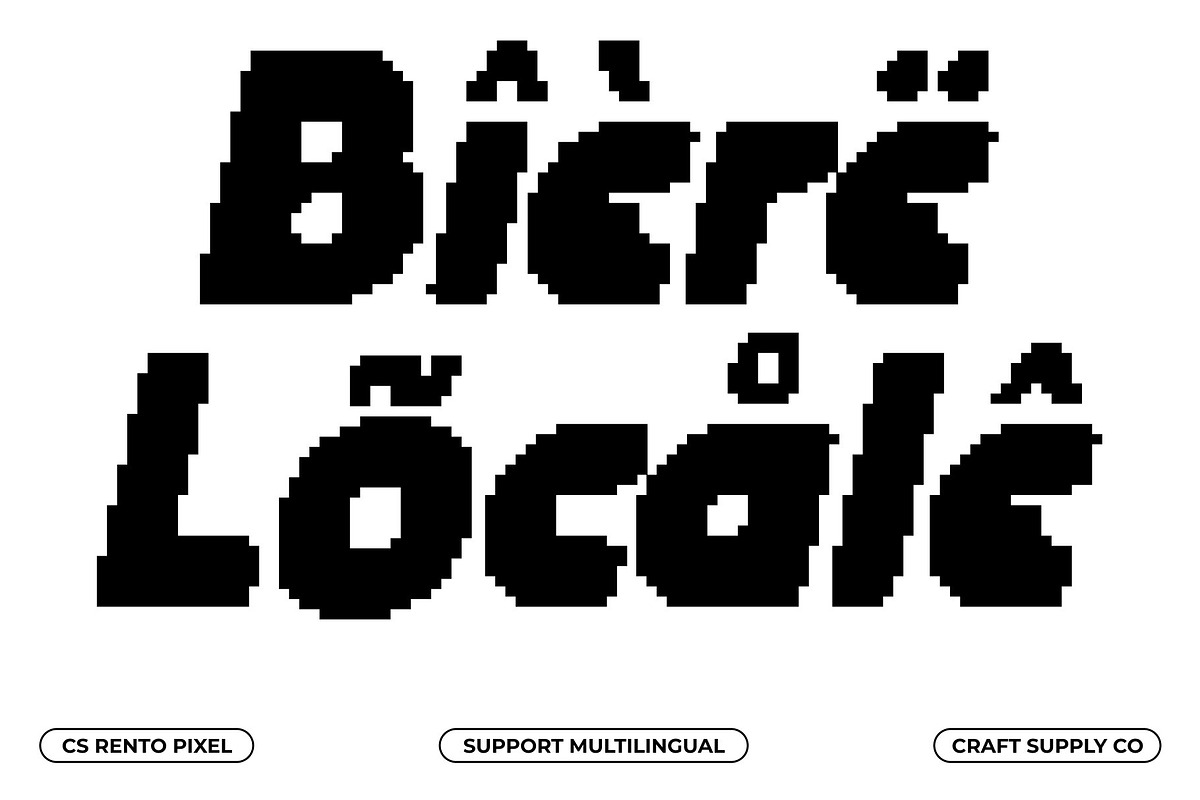 CS Rento Pixel, a Sans Serif Font by Craft Supply Co. (Photo 7 of 8)