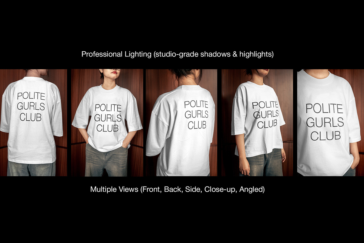 Boxy T-Shirt Mockup w/ Model, a Shirt Mockup by Mocktopia (Photo 9 of 10)