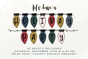 Christmas Lights - A Holiday Font, a Font by Dansie Design (Thumbnail 2 of 10)