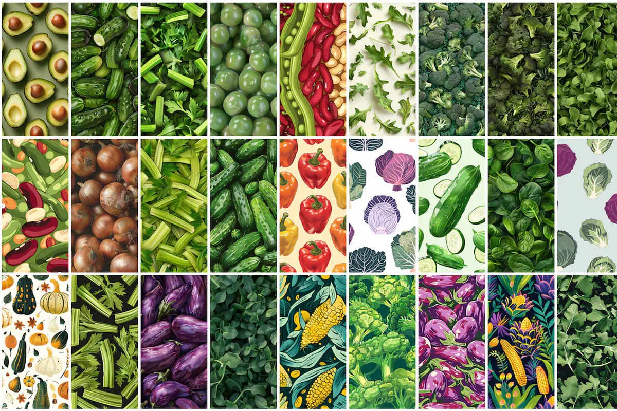 320 Vegetables Seamless Patterns, a Pattern Graphic by mkStudioLab (Photo 6 of 9)