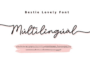 Bestie Lovely - Tailed Script Font