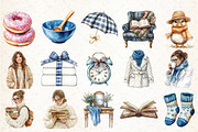 Watercolor Velvet Autumn Clipart, an Illustration by Libby Wishes (Thumbnail 2 of 9)