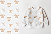 Boho Baby Animals – Clipart+Patterns, a Pattern Graphic by tetiartline (Thumbnail 6 of 7)