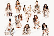 Dog Mom Clipart Set | 50 Dog Breeds, a Person Illustration by GlamArtZhanna (Thumbnail 5 of 8)