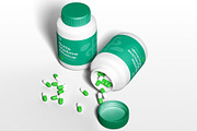 Bottle and Box Medicine Mockup, a Packaging Mockup by SLAB! Design (Thumbnail 6 of 8)