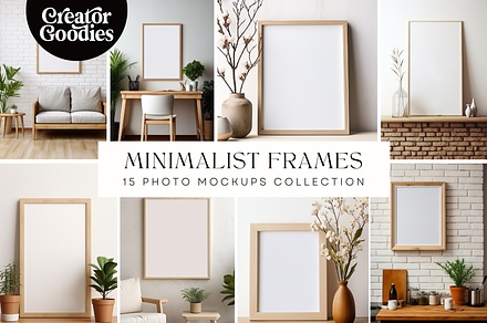 Minimalist Frames Poster Mockups, a Merchandise Mockup by Creator Goodies
