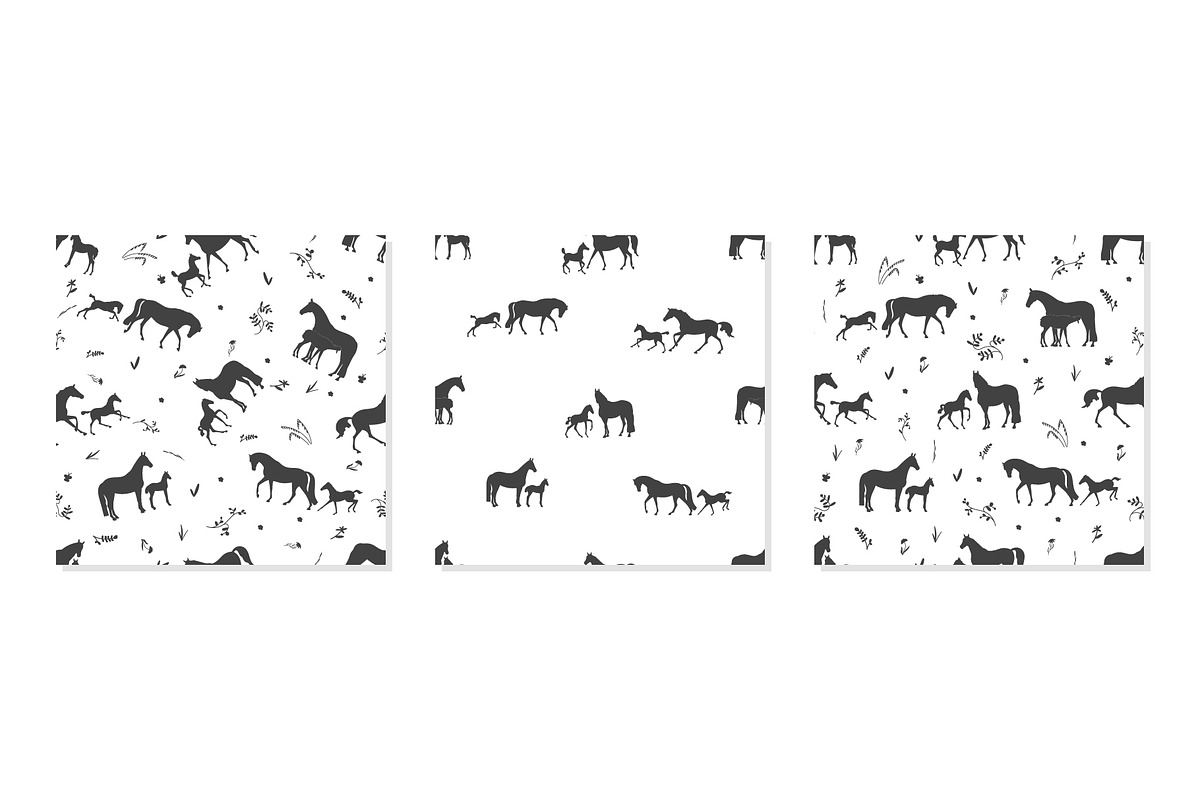 Mares and foals, an Animal Illustration by Naurider (Photo 3 of 3)