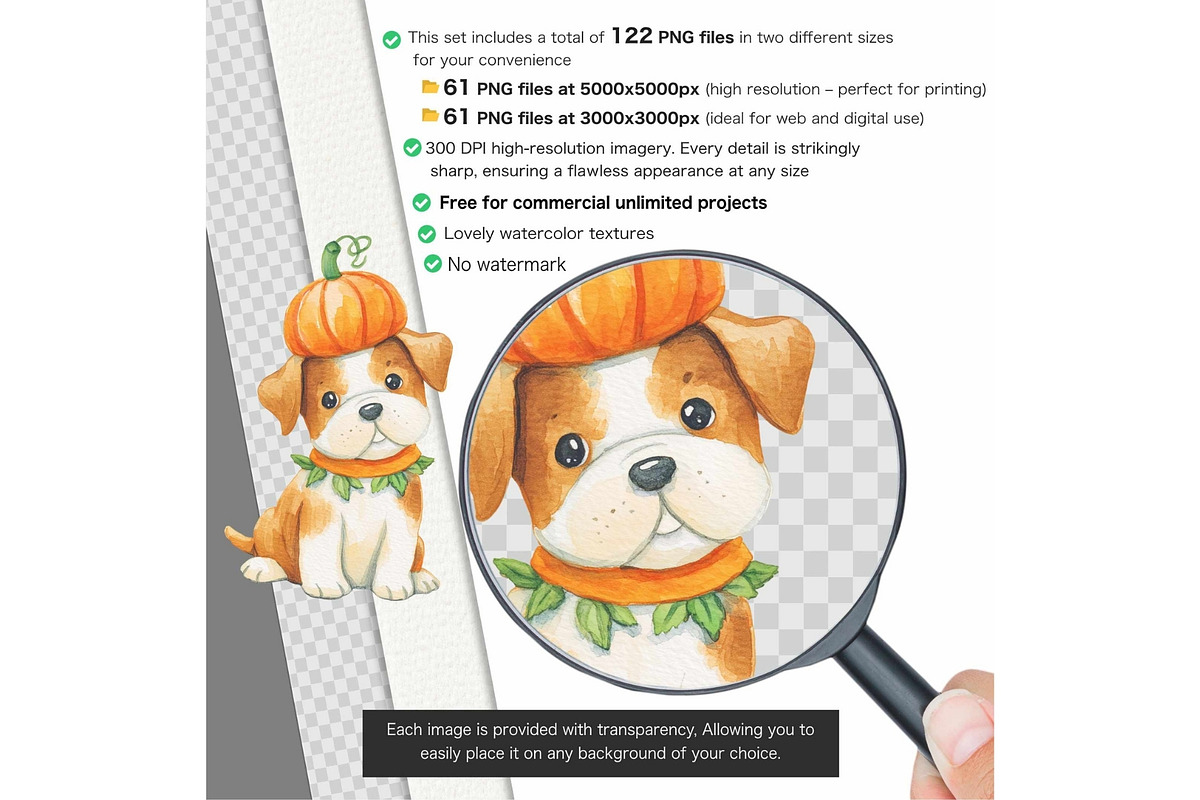 Halloween Animals Clipart Watercolor, an Animal Illustration by CharmClipart (Photo 2 of 8)
