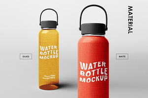 Water Bottle Mockup Set