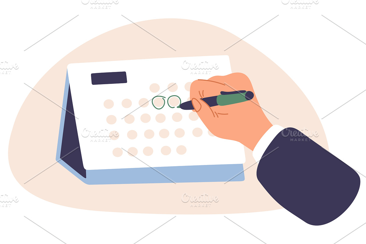 Businessman schedules days on, a Person Illustration by Vectorbuum