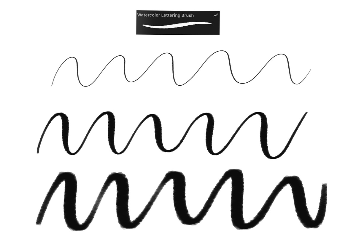 Watercolor Procreate Lettering Brush, a Brush Add-On by Blue Strawberry Studio (Photo 4 of 5)