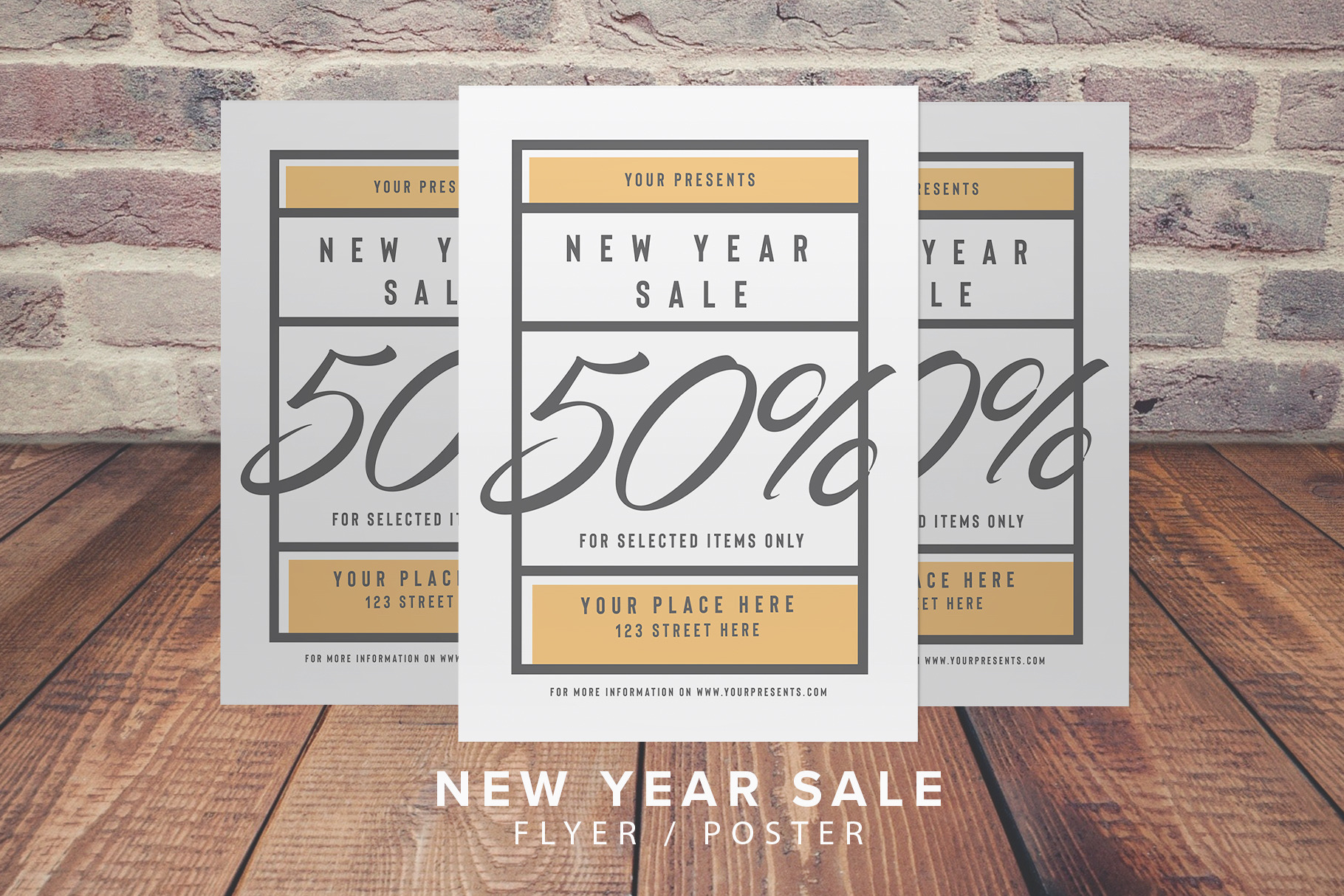 New Year Sale Flyer by Lilyshop  Creative Market