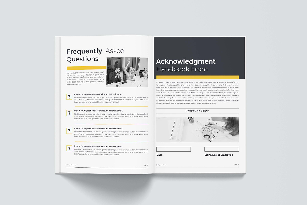 Employee Handbook Bundle | Word, IND, a Brochure Template by obayes (Photo 74 of 75)