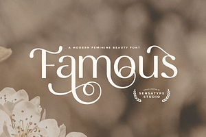 Famous - Modern Feminine Beauty Font