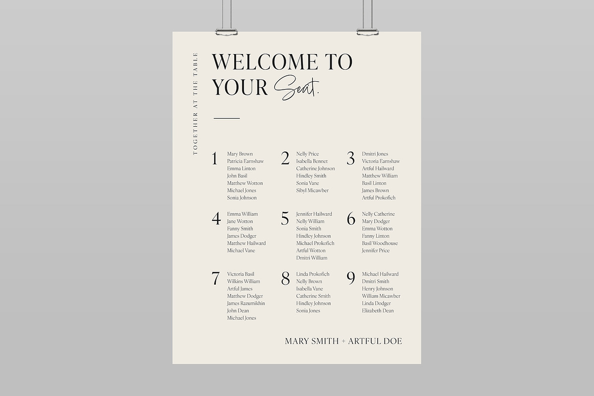Wedding Seating Chart Template, a Flyer Template by BrandPacks (Photo 3 of 5)
