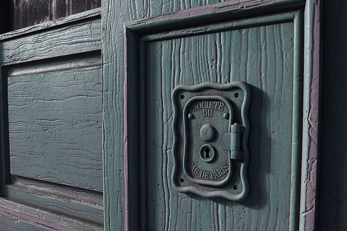 Parisian vintage Huilerie storefront, an Environmental 3D Model by happy brush (Photo 4 of 11)