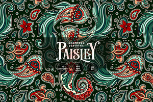 Paisley Seamless Arabesque Patterns, a Pattern Graphic by Red Ink