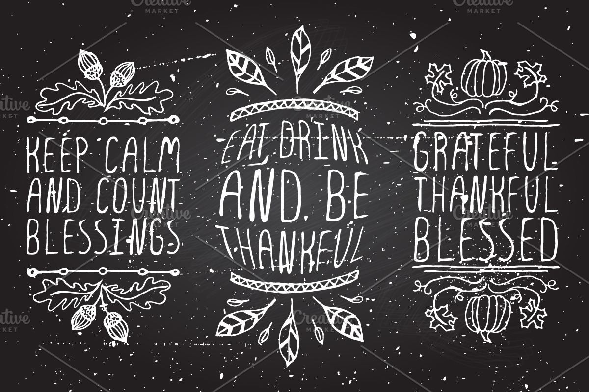 Thanksgiving - handdrawn elements 2, an Illustration by AV Design (Photo 2 of 4)