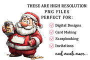 Christmas Funny Santa Clipart, an Illustration by OK Design (Thumbnail 6 of 6)