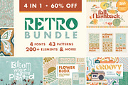 60% OFF Retro Bundle, a Background Graphic by Anugraha Design (Thumbnail 1 of 17)