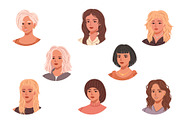 Trendy female avatars bundle, a Person Illustration by Yayasya (Thumbnail 2 of 3)