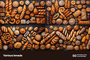 Various breads. 50 images, a Food & Drink Photo by Handmadefont (Thumbnail 12 of 12)