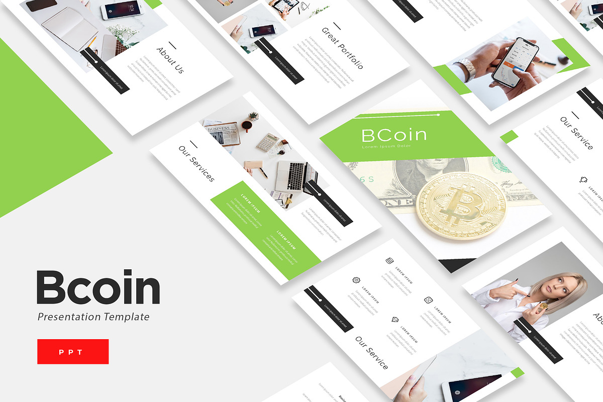 BCoin - Blockchain Powerpoint, a Presentation Template by naulicreative (Photo 1 of 4)