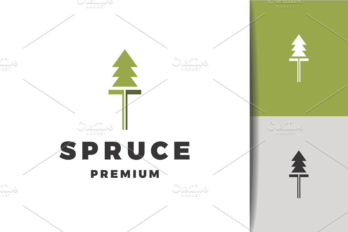 Spruce Tree Minimal Logo Design, a Branding & Logo Template by mesuka (Photo 2 of 2)