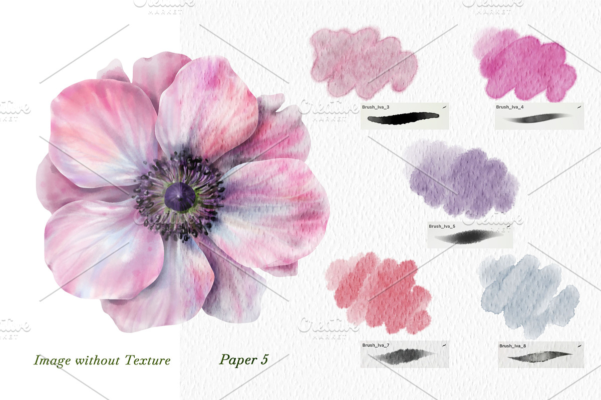Watercolor Procreate Brushes., a Brush Add-On by VetaDesign (Photo 5 of 7)