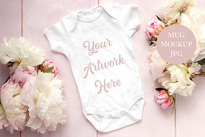 Onsie, Babygrow Bodysuit Mockup