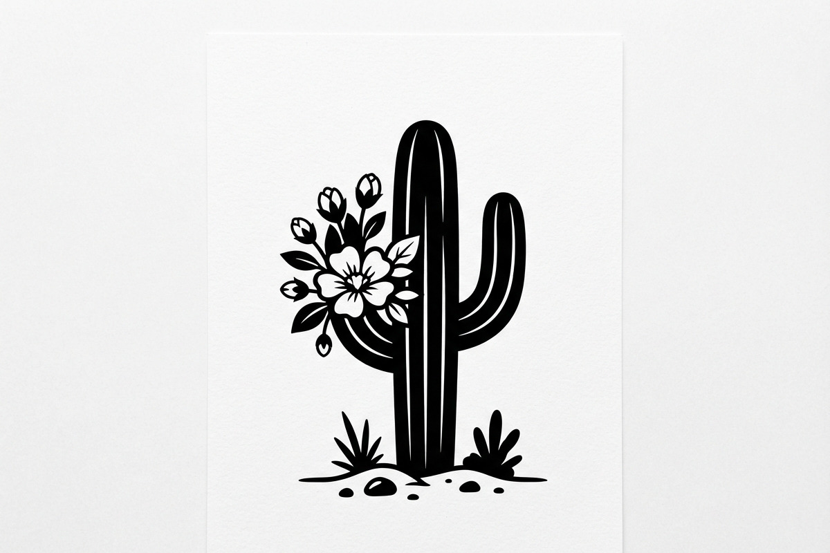 60 Desert Cactus Floral Silhouette, a Seasonal Illustration by Amazin_art (Photo 19 of 34)