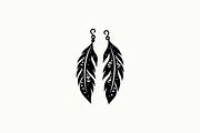 Leaf Earring Silhouette Bundle, an Object Graphic by balal (Thumbnail 4 of 15)