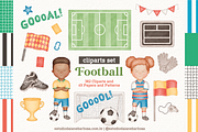 Football - Cliparts Set, an Illustration by Estudio Daiane Barbosa (Thumbnail 1 of 10)