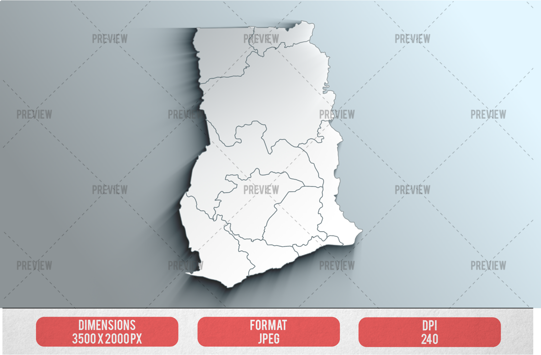 Modern White Map of Ghana, a Background Graphic by AhmedZ - Motion Picture