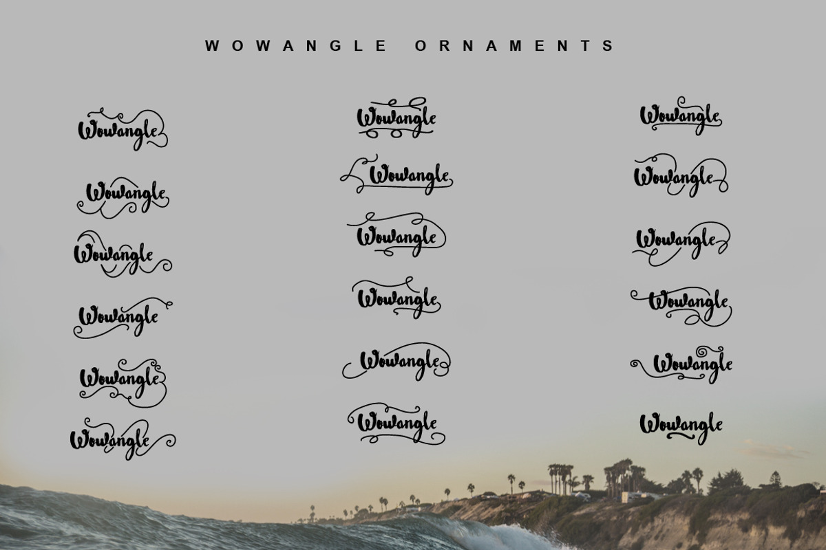 Wowangle Brush Script (Bonus Font) preview 4