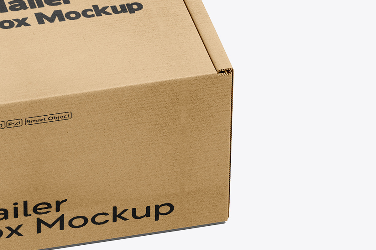 Square Kraft Mailer Box Mockup Set, a Packaging Mockup by pixelmock (Photo 9 of 16)