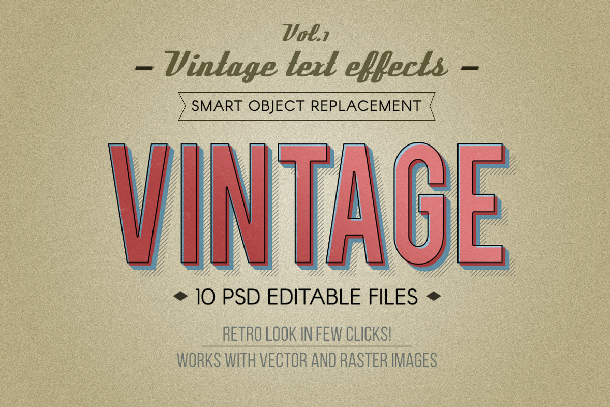 Retro Vintage Text Effects Vol.1 preview 5