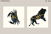 Kintsugi Zodiacs Vol.2 - PSD, JPEG, an Object Illustration by Kessens (Thumbnail 7 of 9)