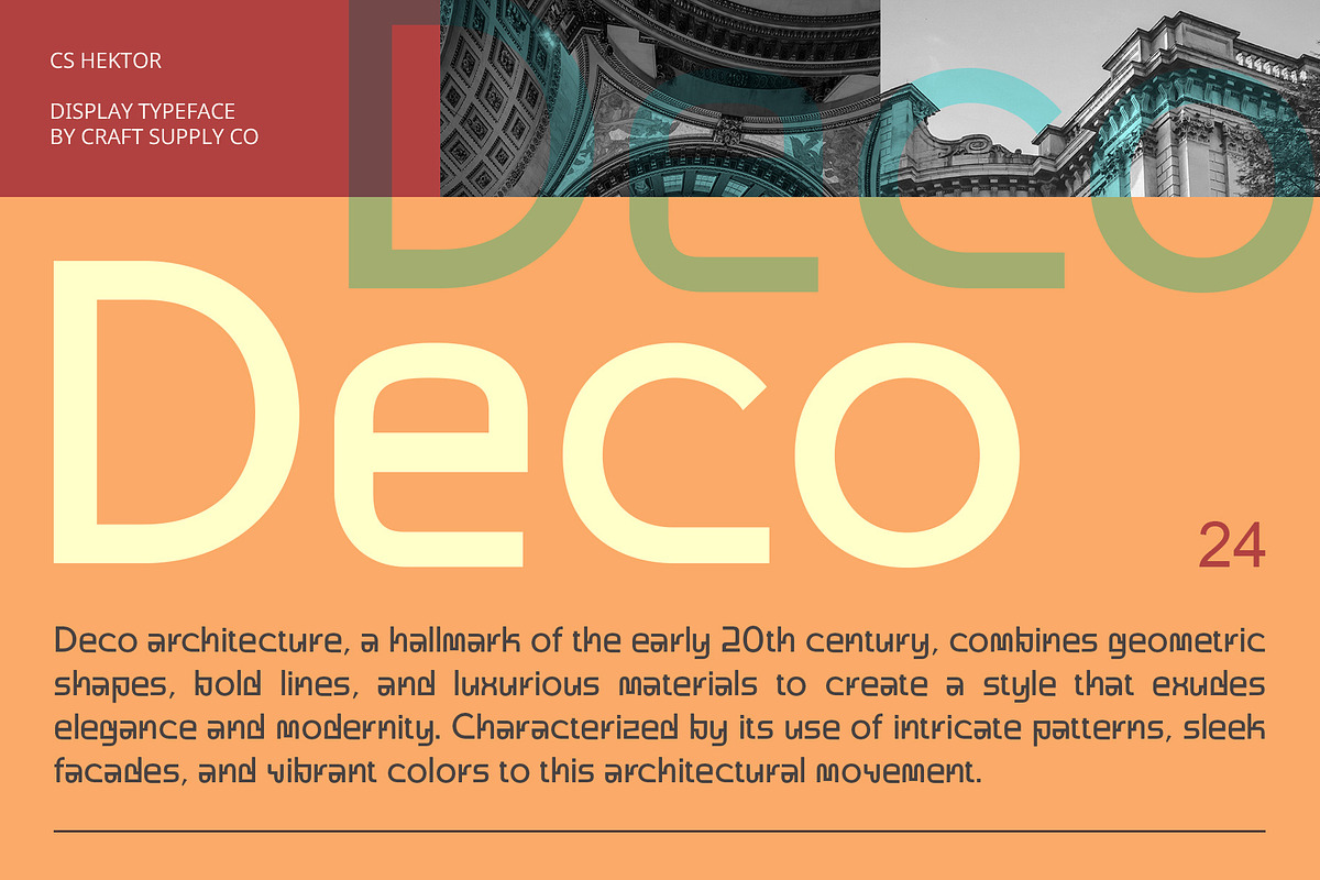 CS Hector – Art Deco Font, a Sans Serif Font by Craft Supply Co. (Photo 2 of 8)