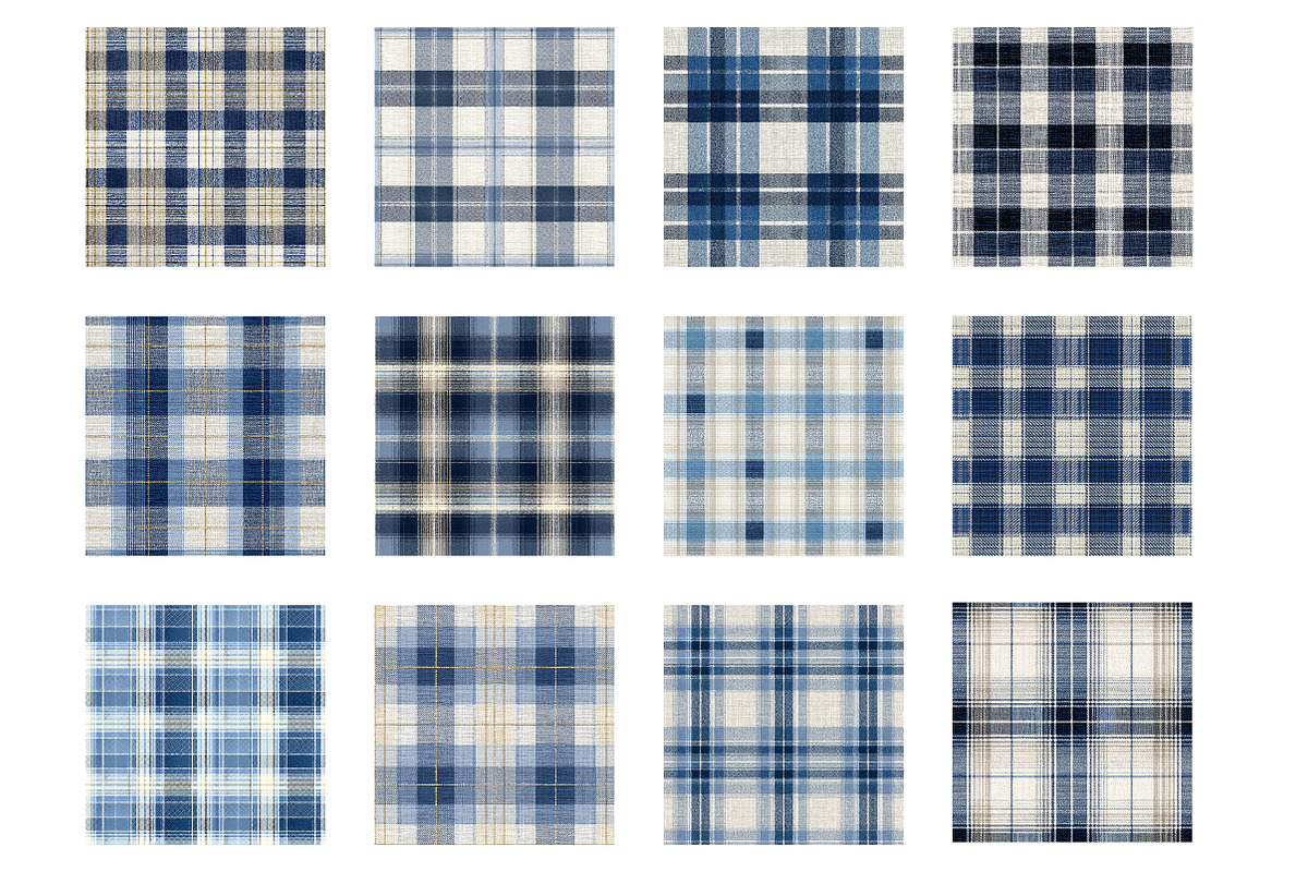 Blue Tartan Patterns, a Texture Illustration by Designworld (Photo 6 of 6)