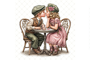Romantic Couple Clipart JPG, a Person Illustration by Memories By Lea (Thumbnail 10 of 18)