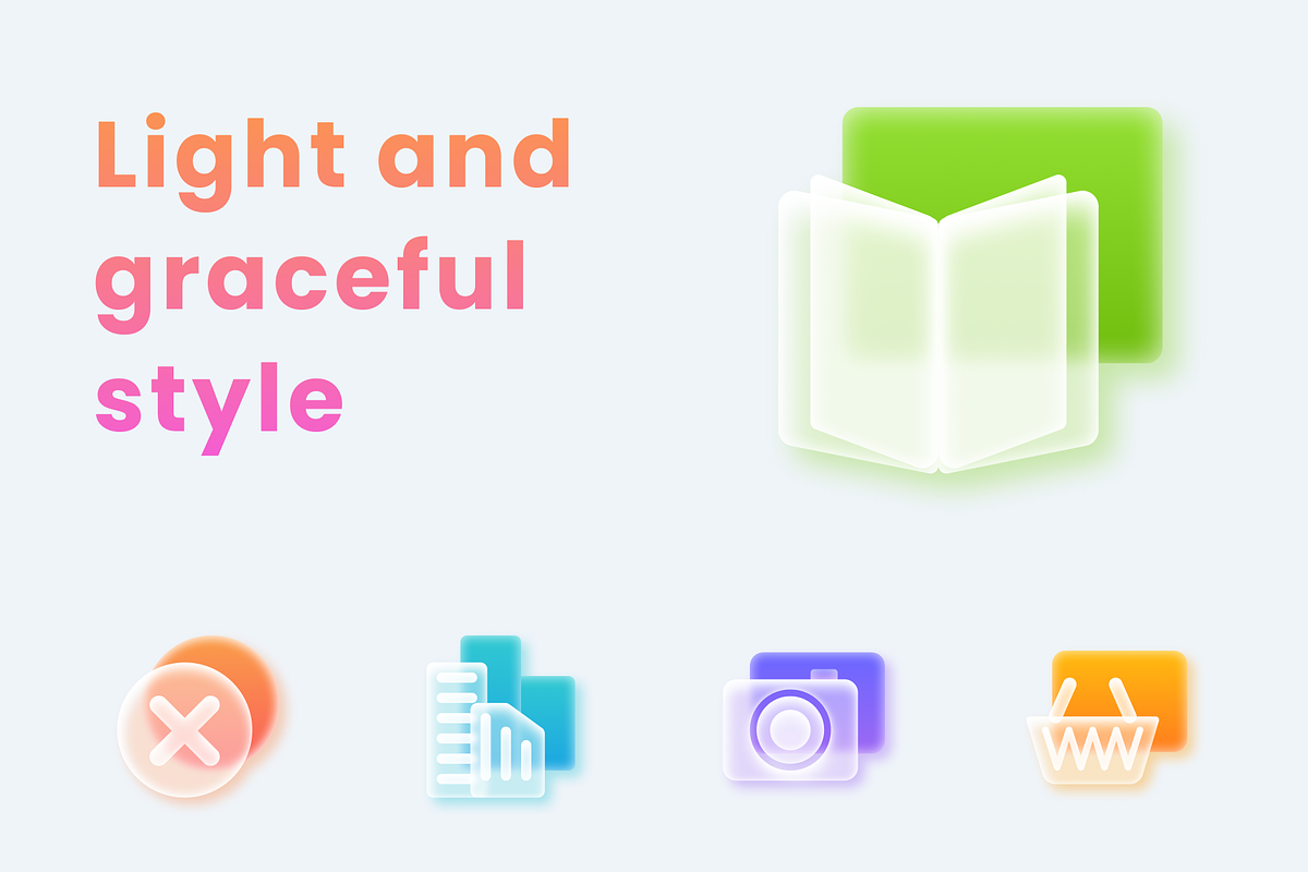 Frosted Glass Icons Set, an Icon by Amazing Custom Icons (Photo 2 of 8)