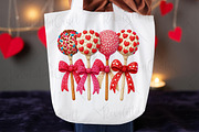Faux Crochet Valentines Lollipop Png, an Illustration by OK Design (Thumbnail 3 of 6)