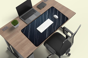 Desk Mat With Edges Branding Mockup