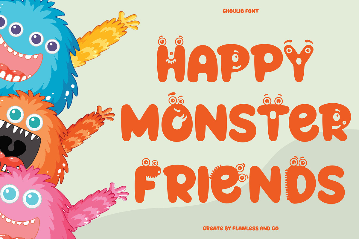 Ghoulie - Display Monster Font, a Font by Flawless And Co (Photo 4 of 10)