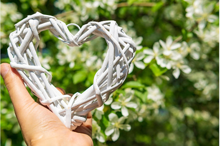 A white heart in his hand against, a Nature Photo by darksoul72