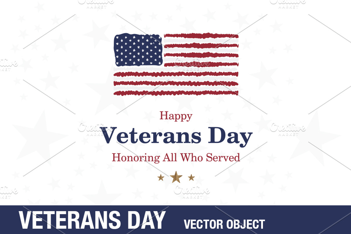 Happy Veterans Day. Greeting Card, an Object Graphic by VADISH ZAINER (Photo 1 of 2)
